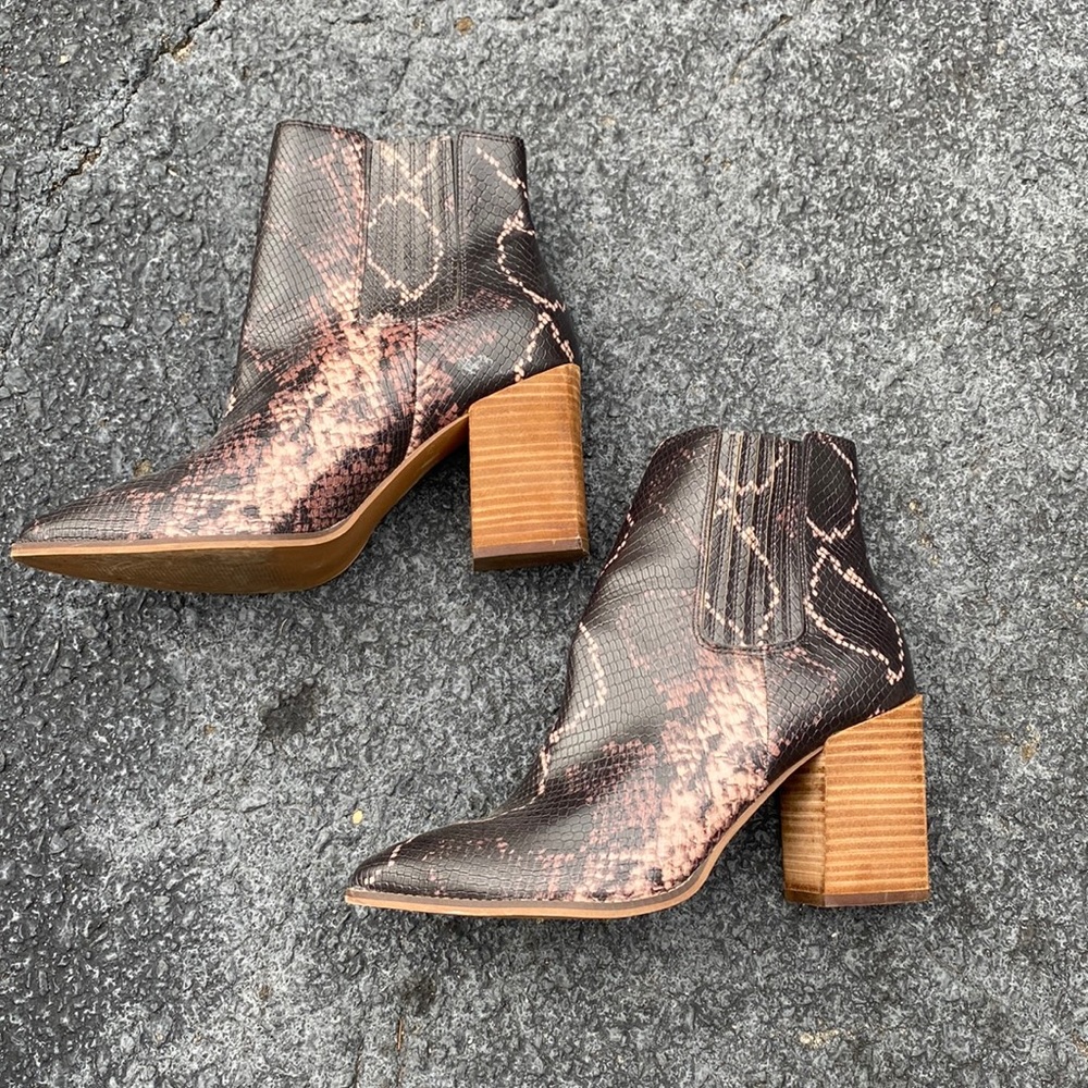Steve Madden Snake Skin Booties